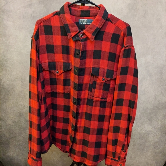 Polo Ralph Lauren Other - Polo Ralph Lauren Thick Lumberjack Flannel Button Down Red